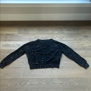 Pilcro Washed Black Splatter Sweatshirt